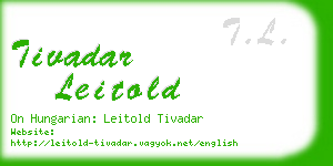 tivadar leitold business card